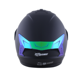 Casco XTR-M70 SET ECE-2206 Xtrong negro mate SP verde-revo visor iridium XL