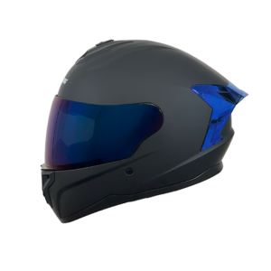 Casco XTR-M70 SET ECE-2206 Xtrong negro mate SP azul-revo visor azul XL