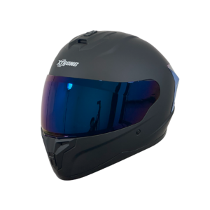 Casco XTR-M70 SET ECE-2206 Xtrong negro mate SP azul-revo visor azul XL