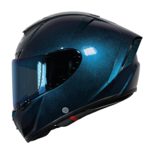 Casco XTR-326 ECE-2205 Xtrong foto-azul brillo SP negro-mate visor azul XL