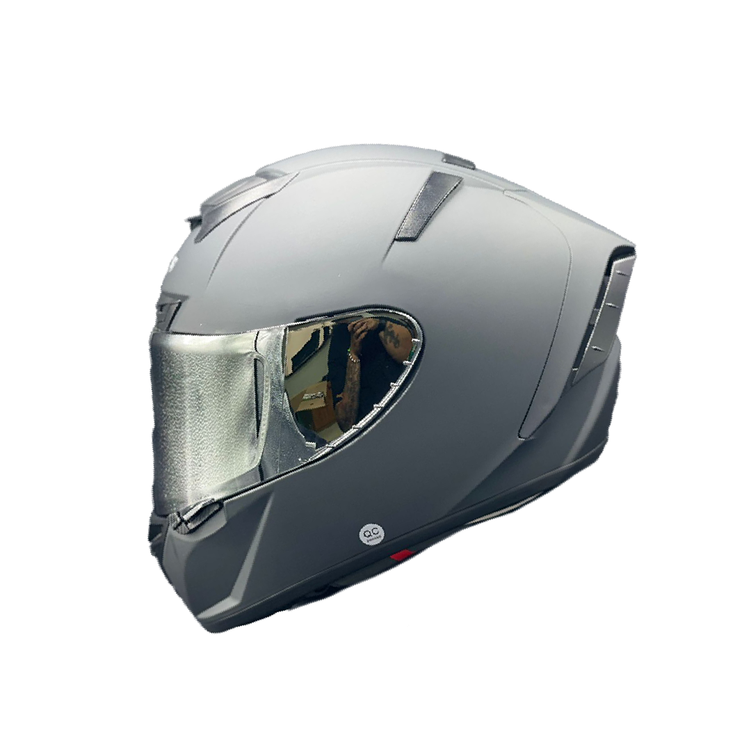Casco XTR-326 ECE-2205 Xtrong gris-oscuro mate SP negro-mate visor plateado XL - Imagen 2