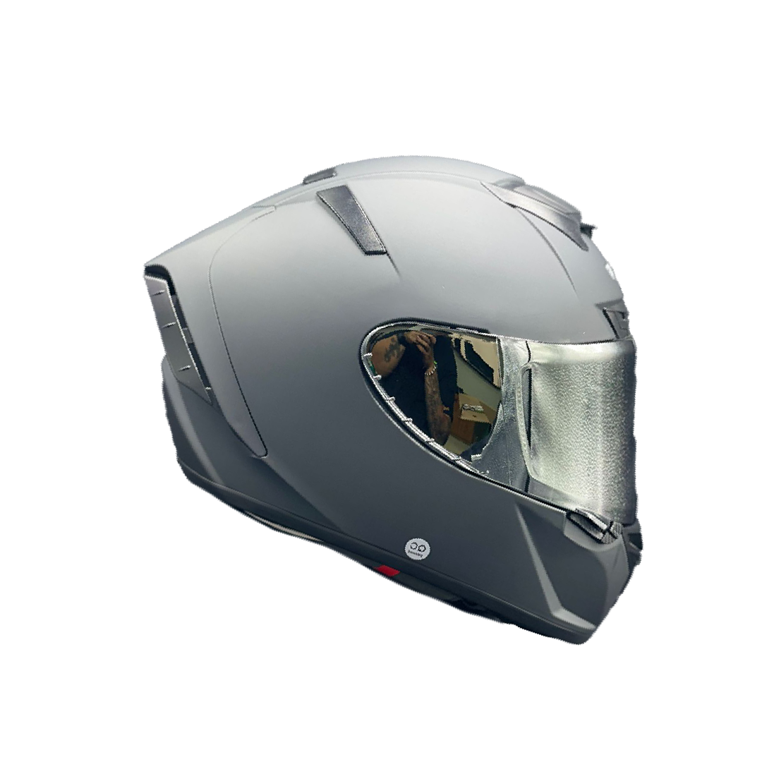 Casco XTR-326 ECE-2205 Xtrong gris-oscuro mate SP negro-mate visor plateado XL - Imagen 3