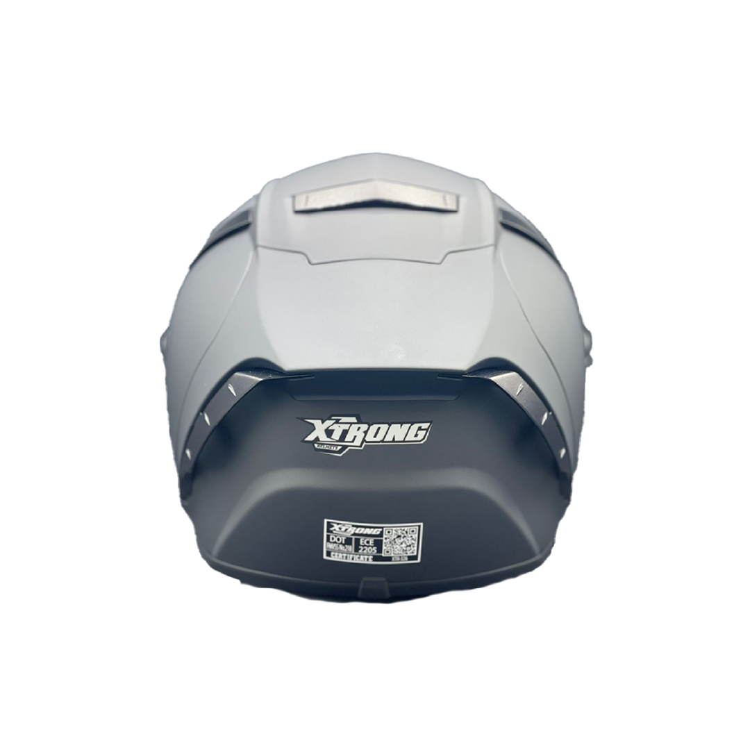 Casco XTR-326 ECE-2205 Xtrong gris-oscuro mate SP negro-mate visor plateado XL - Imagen 4