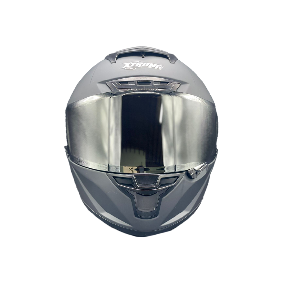 Casco XTR-326 ECE-2205 Xtrong gris-oscuro mate SP negro-mate visor plateado XL