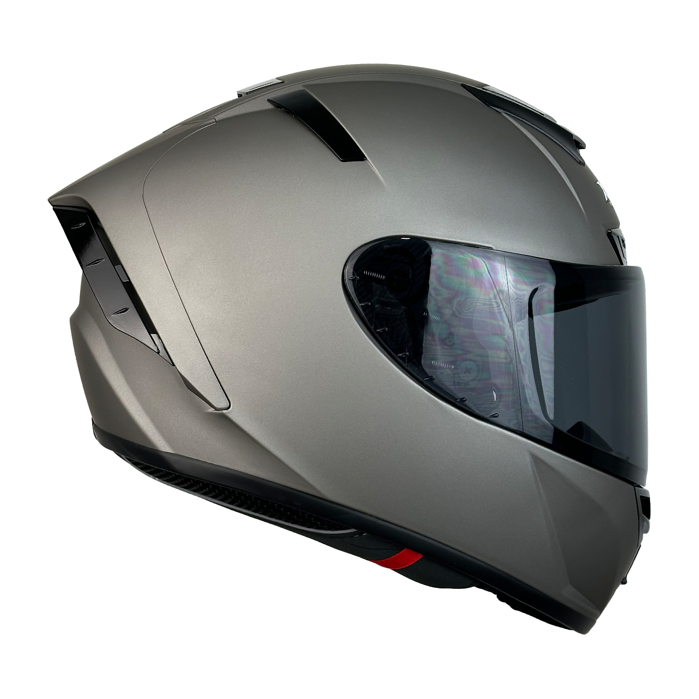 Casco XTR-326 ECE-2205 Xtrong titanium mate SP negro-brillo visor plateado L - Imagen 4