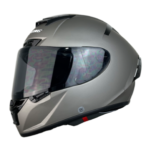 Casco XTR-326 ECE-2205 Xtrong titanium mate SP negro-brillo visor plateado L