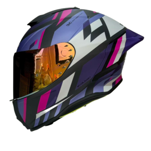 Casco XTR-820 SET ECE-2206 Xtrong manja negro-morado mate visor morado M | SKU16407
