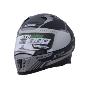 Casco XTR-M69 SET ECE-2206 Xtrong glitch gris mate visor plateado XL