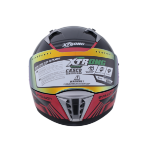 Casco XTR-M69 SET ECE-2206 Xtrong glitch rojo brillo visor rojo XL