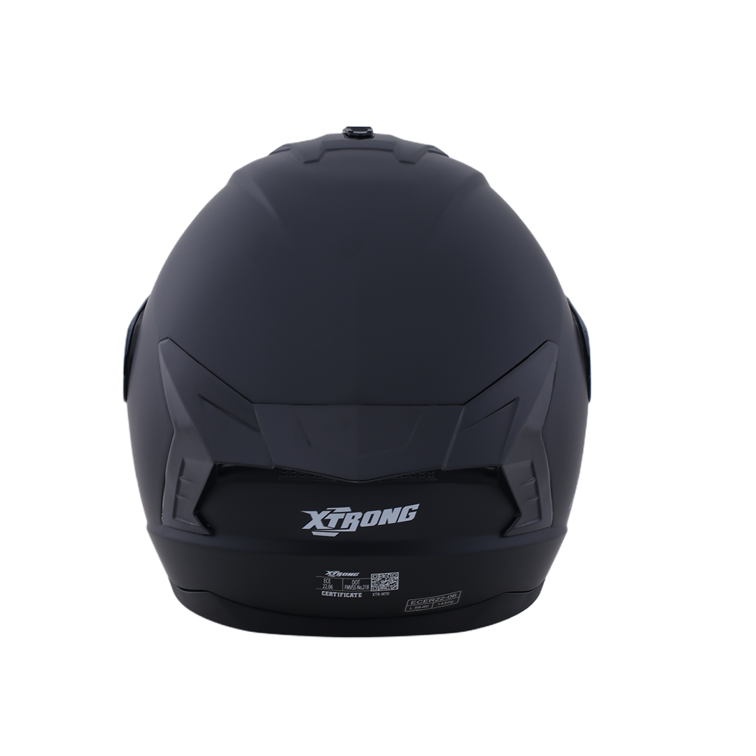Casco XTR-M70 SET ECE-2206 Xtrong negro mate SP negro-brillo visor plateado L - Imagen 5