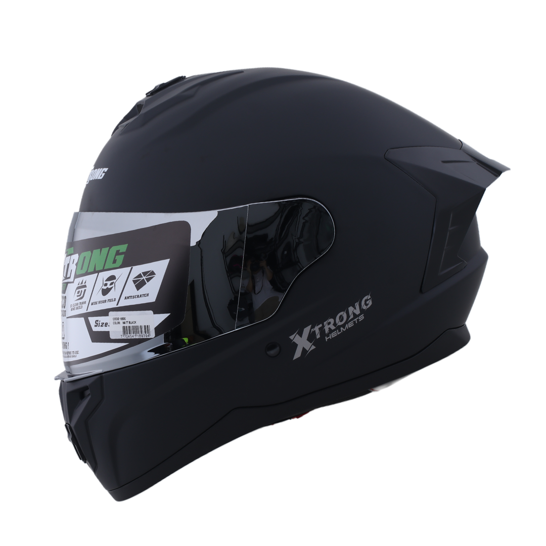 Casco XTR-M70 SET ECE-2206 Xtrong negro mate SP negro-brillo visor plateado L