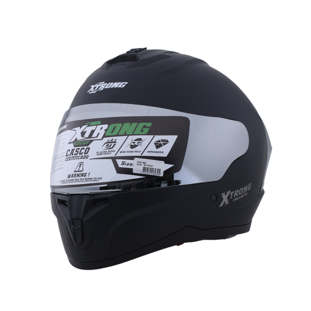 Casco XTR-M70 SET ECE-2206 Xtrong negro mate SP negro-brillo visor plateado L - Imagen 4