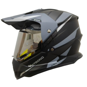 Casco XTR-902 ECE-2206 Xtrong fly negro-gris mate visor plateado M