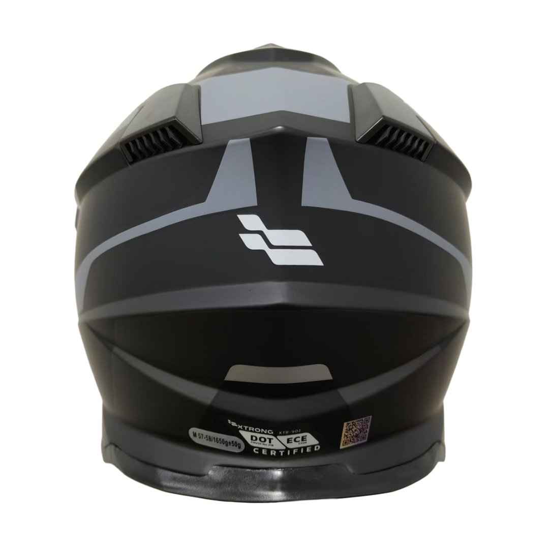 Casco XTR-902 ECE-2206 Xtrong fly negro-gris mate visor plateado M - Imagen 5