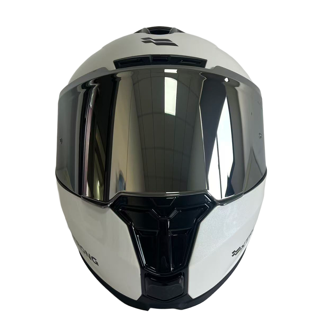 Casco XTR-918 ECE-2206 Xtrong blanco brillo SP negro-brillo visor plateado L