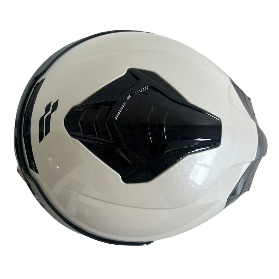 Casco XTR-918 ECE-2206 Xtrong blanco brillo SP negro-brillo visor plateado L - Imagen 2