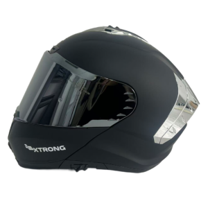 Casco XTR-918 SET ECE-2206 Xtrong negro mate SP negro-brillo visor plateado L