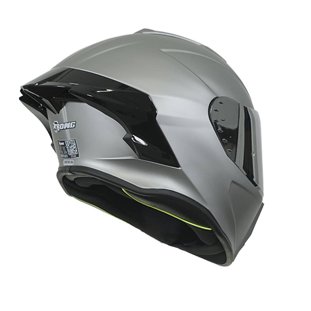 Casco XTR-820 SET ECE-2206 Xtrong gris mate SP negro-brillo visor plateado XL - Imagen 4