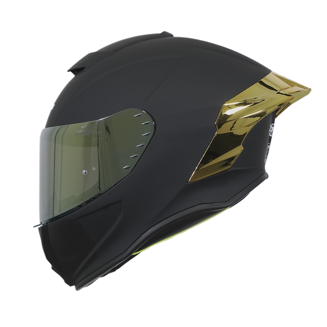 Casco XTR-820 SET ECE-2206 Xtrong negro mate SP dorado-cromado visor dorado XL - Imagen 2