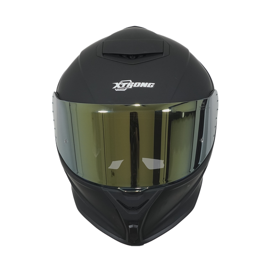 Casco XTR-820 SET ECE-2206 Xtrong negro mate SP dorado-cromado visor dorado XL - Imagen 3