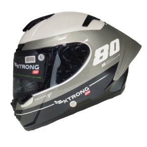 XTR-DREXO ECE-2206 XTRONG-GP AYRTON GRIS BRILLO VISOR HUMO XL