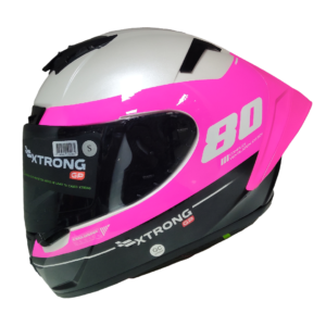 XTR-DREXO ECE-2206 XTRONG-GP AYRTON ROSADO BRILLO VISOR HUMO M