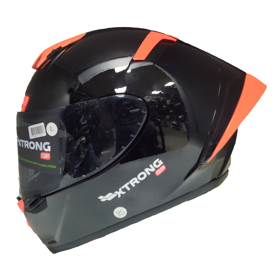 XTR-DREXO ECE-2206 XTRONG-GP NEGRO BRILLO SP NARANJA-BRILLO VISOR HUMO XL