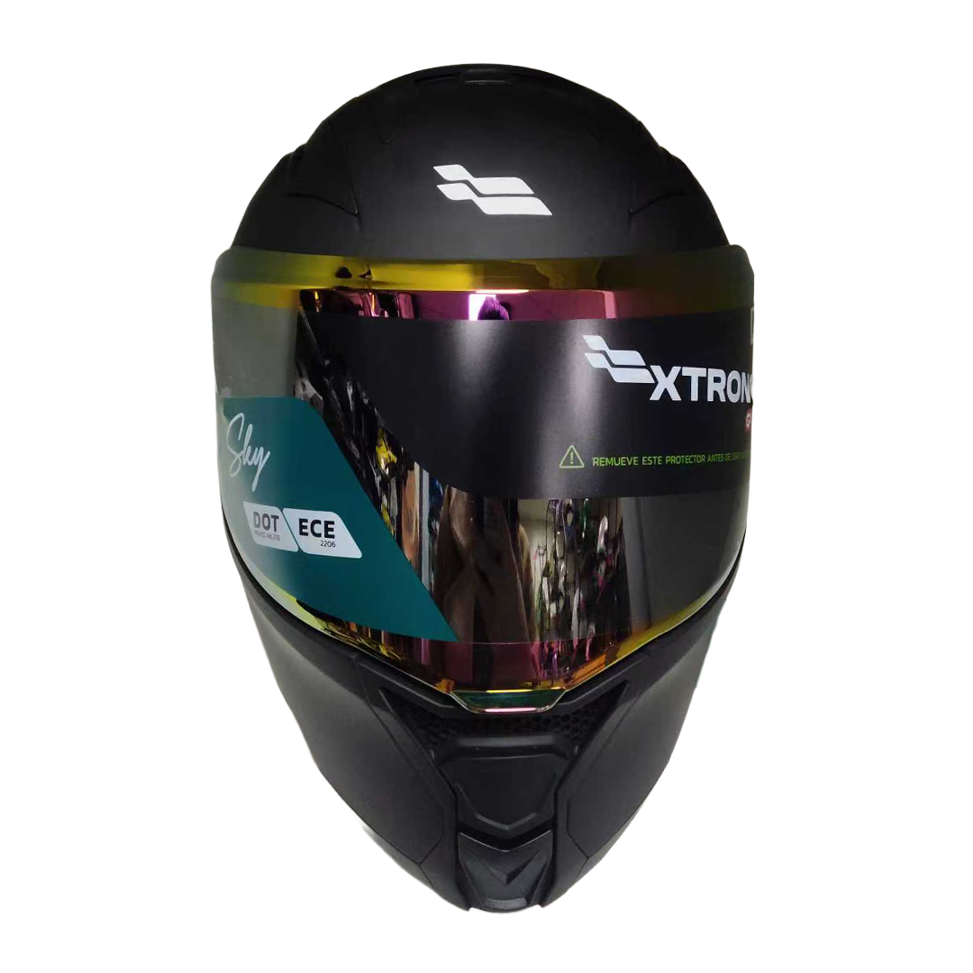 Casco XTR-SKY ECE-2206 Xtrong GP negro mate SP morado-brillo visor morado S - Imagen 3