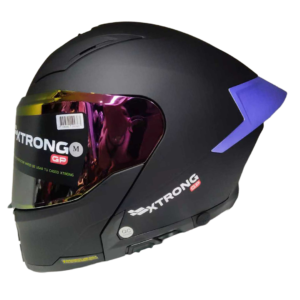 Casco XTR-SKY ECE-2206 Xtrong GP negro mate SP morado-brillo visor morado M