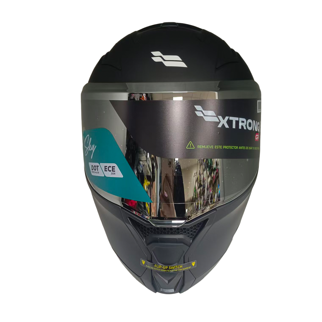Casco XTR-SKY ECE-2206 Xtrong GP negro mate SP negro-mate visor plateado L - Imagen 2