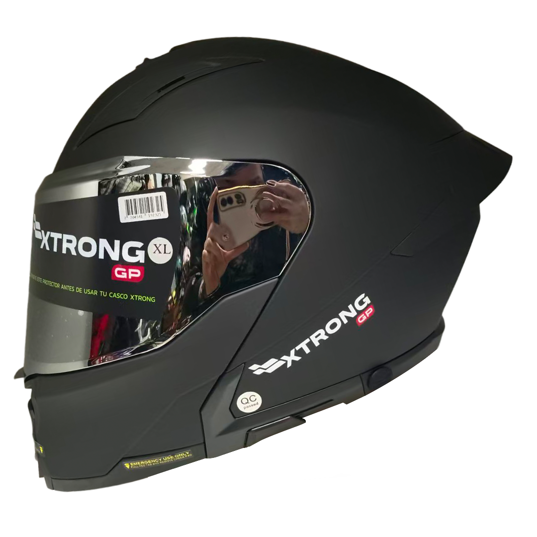 Casco XTR-SKY ECE-2206 Xtrong GP negro mate SP negro-mate visor plateado L