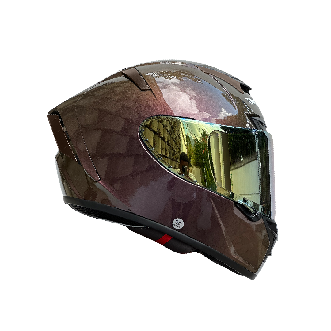 Casco XTR-326 ECE-2205 Xtrong foto-dorado brillo SP foto-dorado visor dorado L - Imagen 3