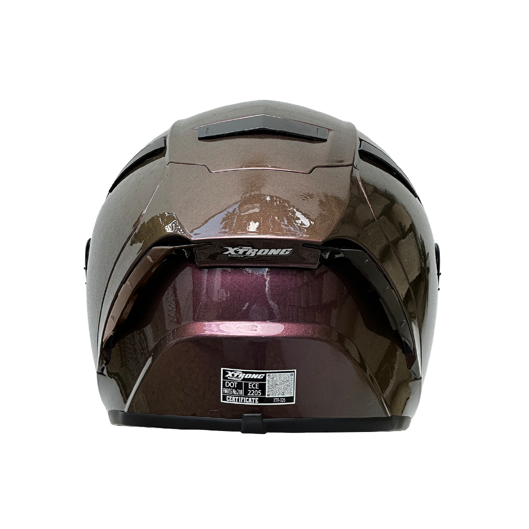 Casco XTR-326 ECE-2205 Xtrong foto-dorado brillo SP foto-dorado visor dorado L - Imagen 4