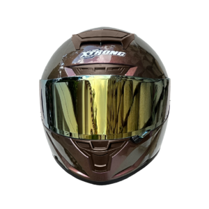 Casco XTR-326 ECE-2205 Xtrong foto-dorado brillo SP foto-dorado visor dorado XL
