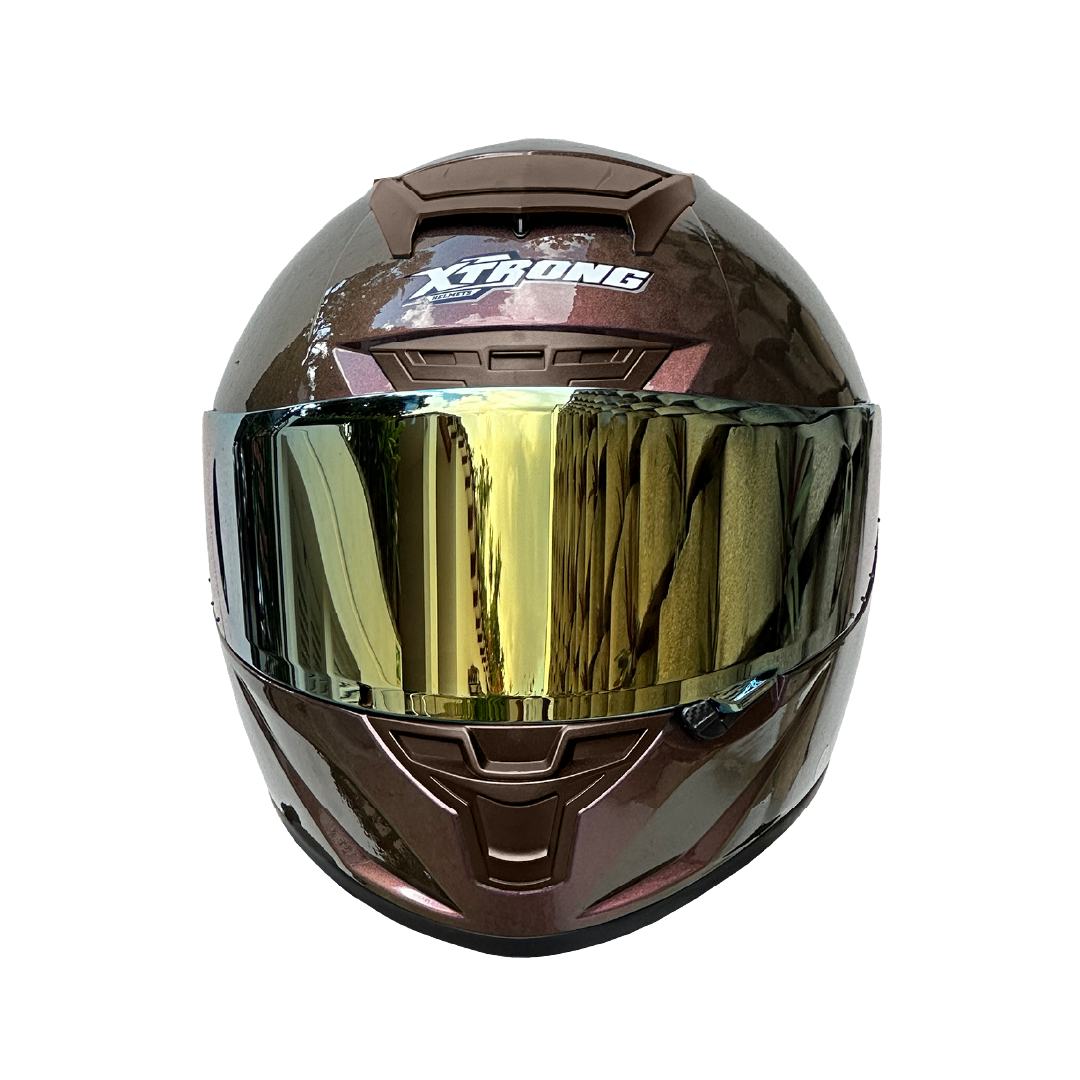 Casco XTR-326 ECE-2205 Xtrong foto-dorado brillo SP foto-dorado visor dorado L - Imagen 2