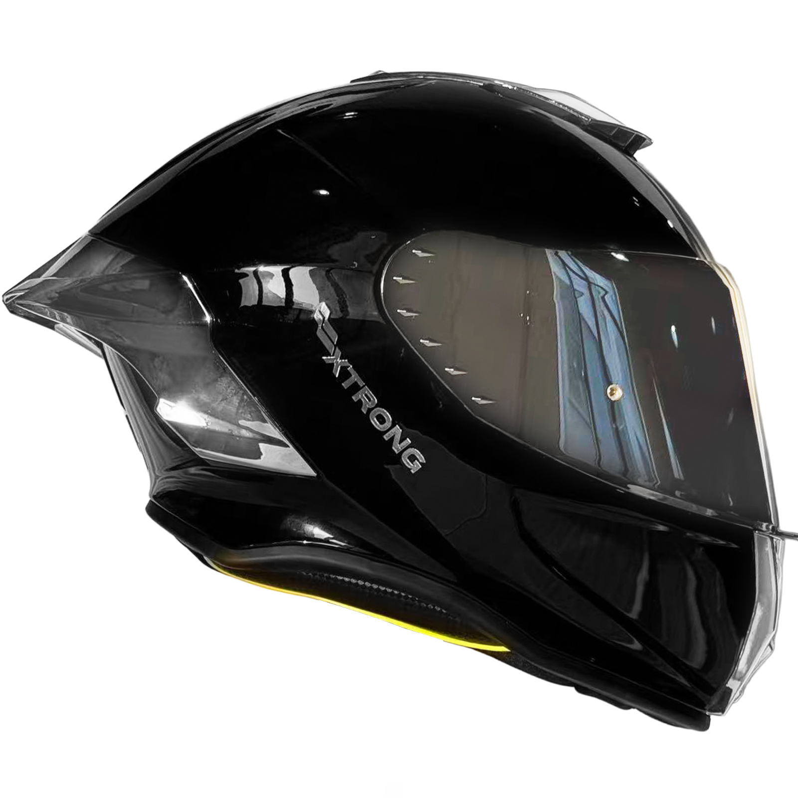 Casco XTR-820 ECE-2206 Xtrong negro brillo SP plateado-cromado visor plateado XL - Imagen 2