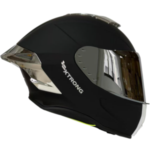 Casco XTR-820 ECE-2206 Xtrong negro mate SP plateado-cromado visor plateado XL