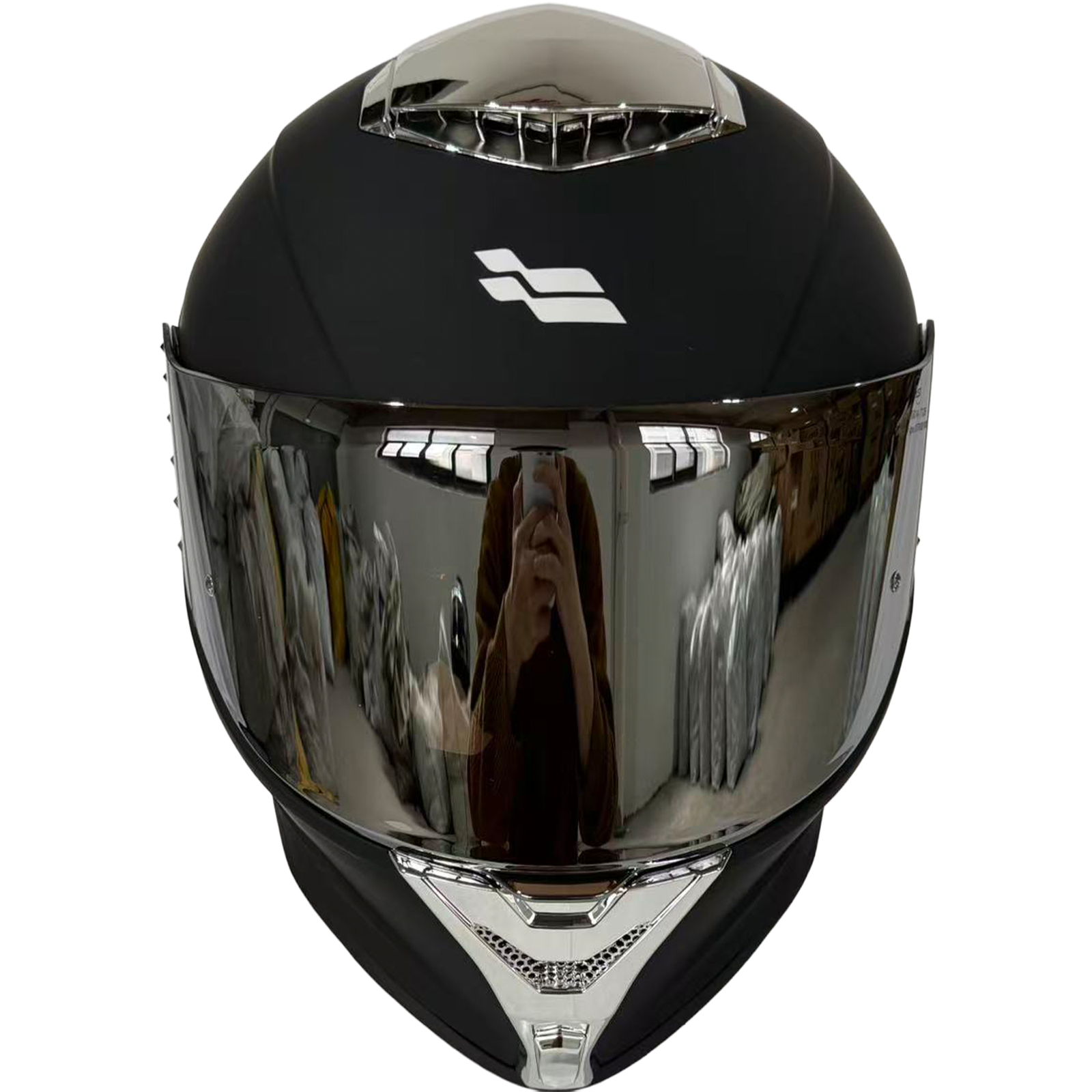 Casco XTR-820 ECE-2206 Xtrong negro mate SP plateado-cromado visor plateado XL - Imagen 3