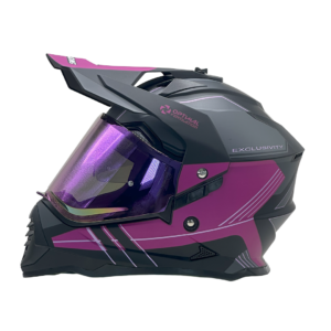 XTR-902 SET ECE-2206 XTRONG FALCON MORADO MATE VISOR MORADO M