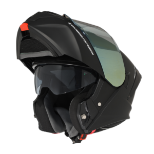 XTR-PHANTOM ECE-2206 XTRONG STORM NEGRO MATE VISOR PLATEADO L