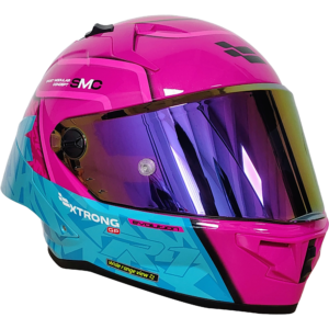XTR-352R1 ECE-2206 XTRONG-GP LUSAIL ROSADO BRILLO VISOR MORADO M