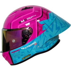 XTR-352R1 ECE-2206 XTRONG-GP LUSAIL ROSADO BRILLO VISOR MORADO M