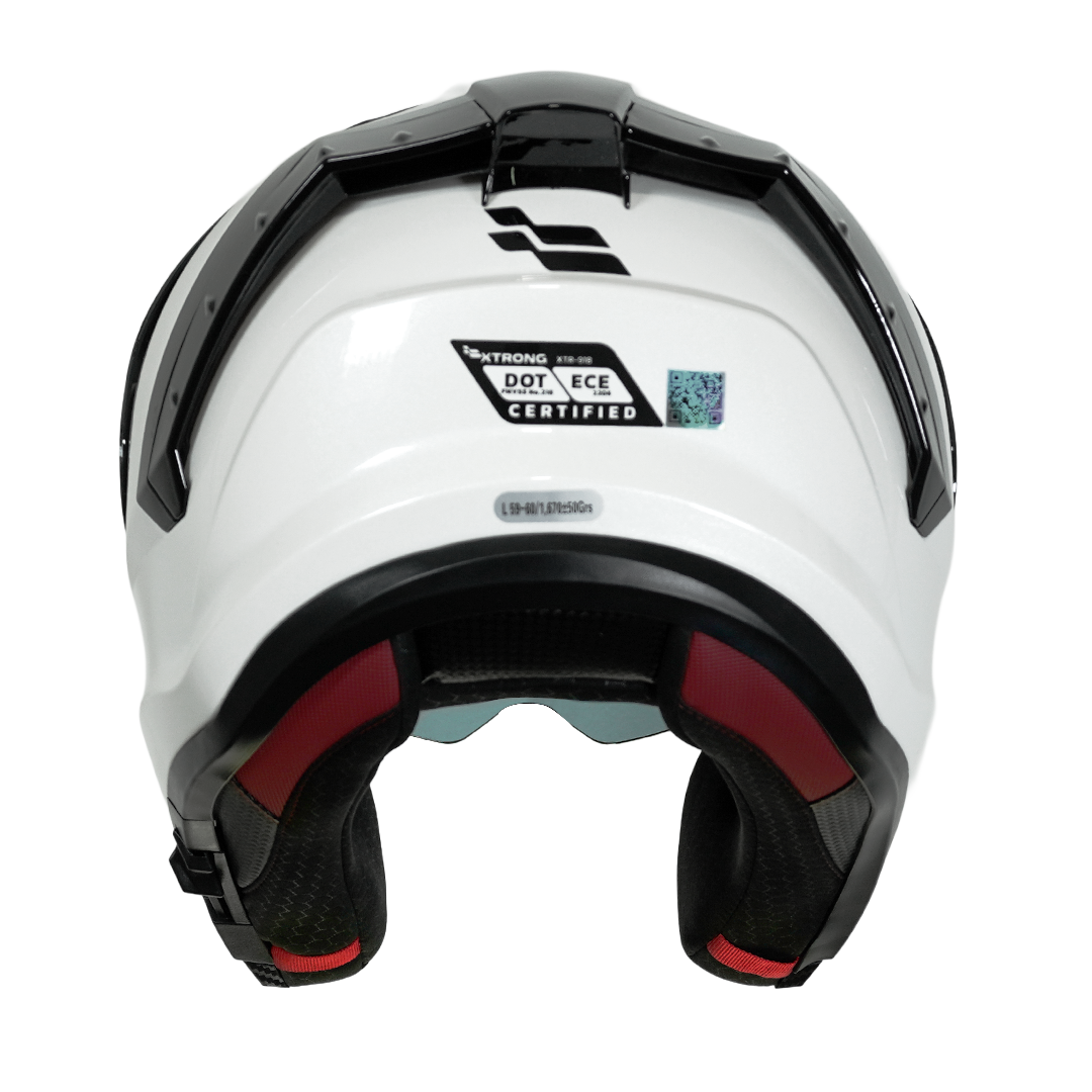 Casco XTR-918 ECE-2206 Xtrong blanco brillo SP plateado-cromado visor plateado XL - Imagen 4