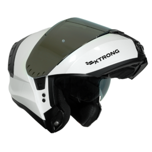 Casco XTR-918 ECE-2206 Xtrong blanco brillo SP plateado-cromado visor plateado L