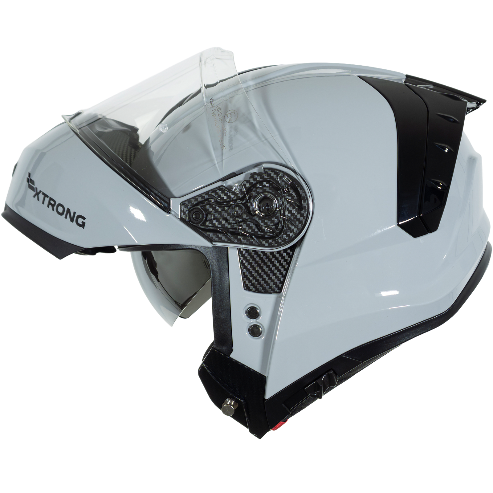 Casco XTR-918 ECE-2206 Xtrong gris-nardo brillo SP negro-brillo visor transparente L - Imagen 2