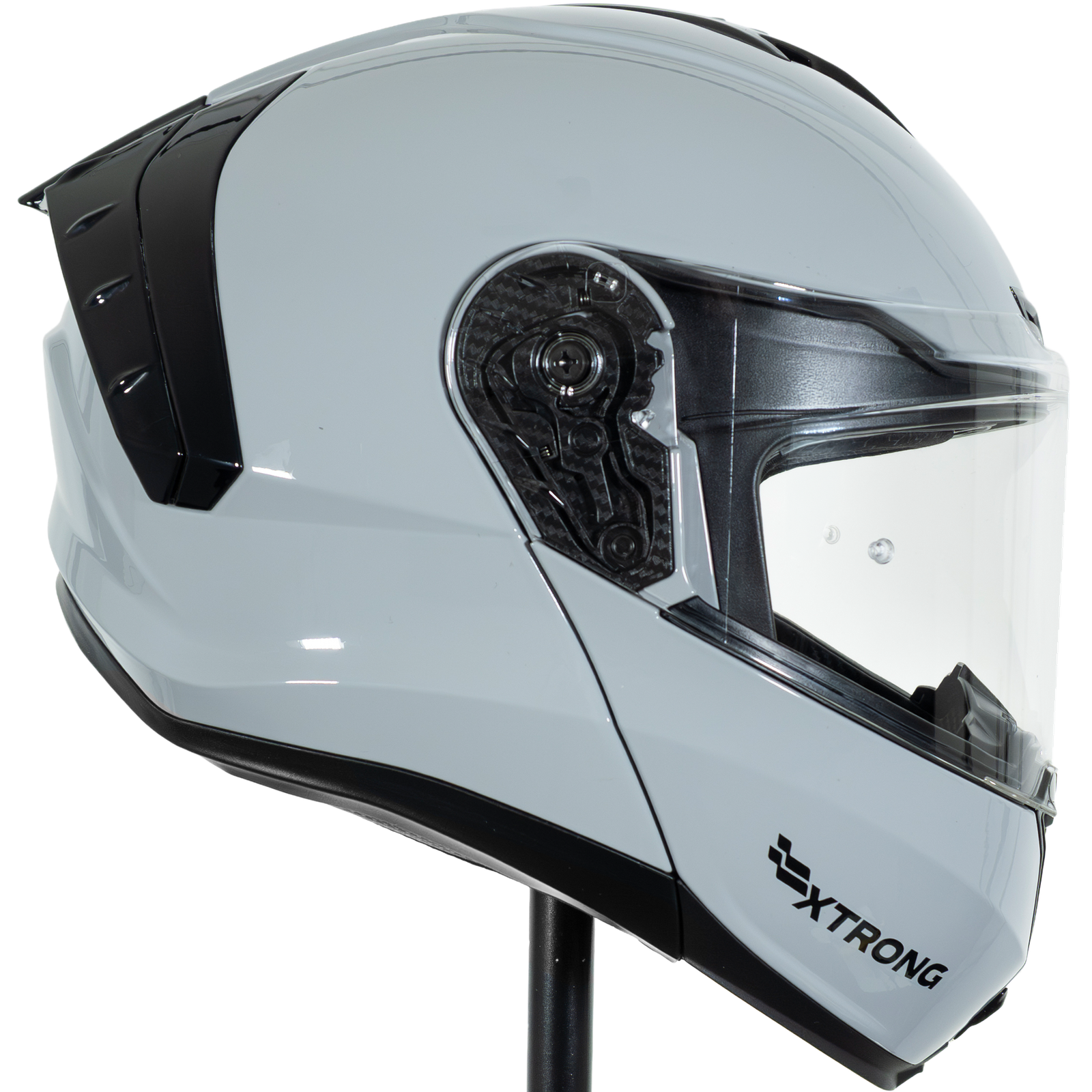 Casco XTR-918 ECE-2206 Xtrong gris-nardo brillo SP negro-brillo visor transparente L