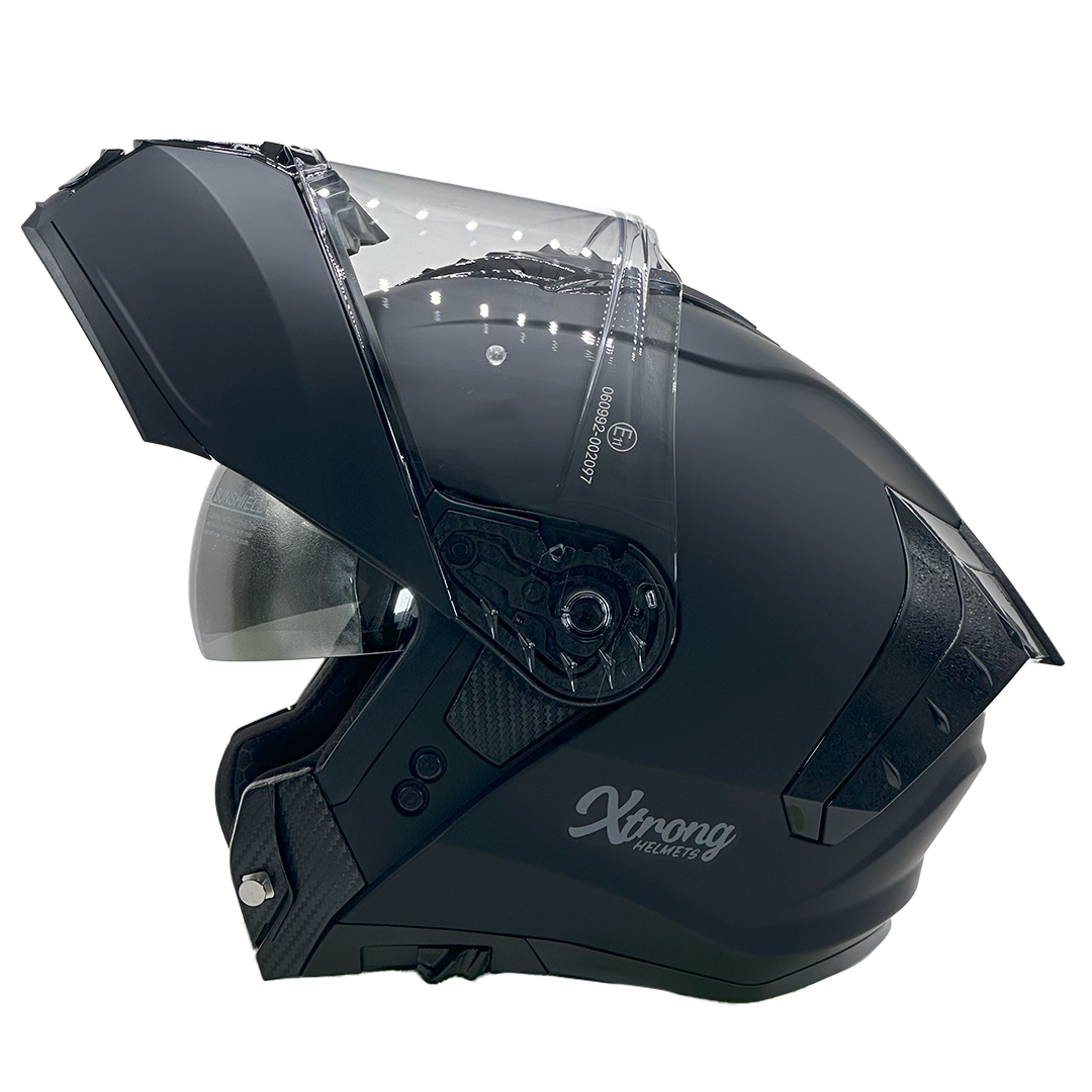Casco XTR-918 ECE-2206 Xtrong negro mate SP negro-brillo visor transparente L - Imagen 2