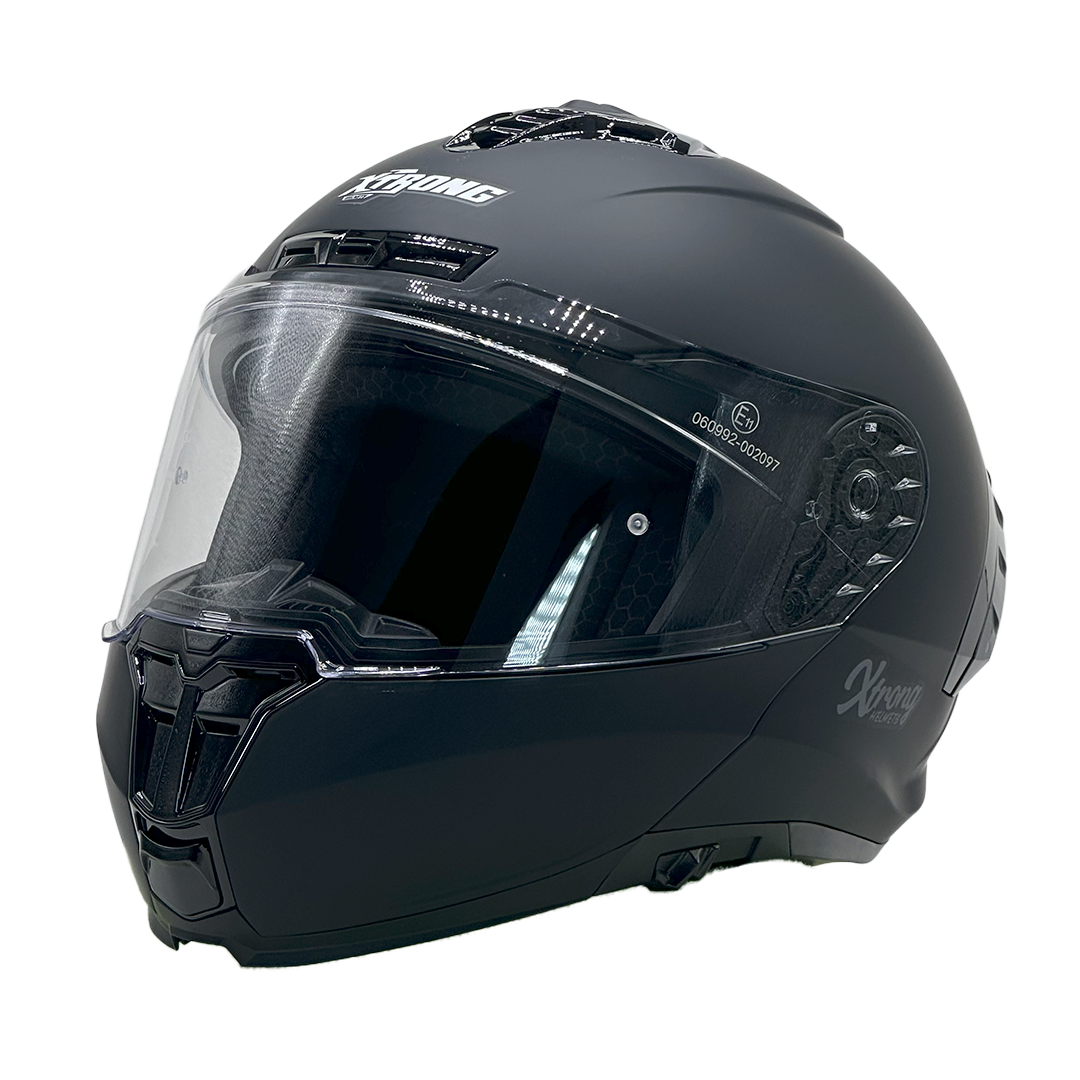 Casco XTR-918 ECE-2206 Xtrong negro mate SP negro-brillo visor transparente L - Imagen 3