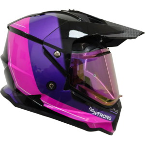 Casco XTR-902 ECE-2206 Xtrong misano ii negro-morado brillo visor morado M
