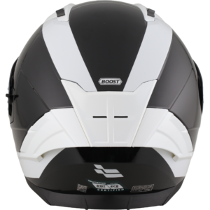 Casco XTR-M69 ECE-2206 Xtrong boost negro-blanco brillo visor plateado XL